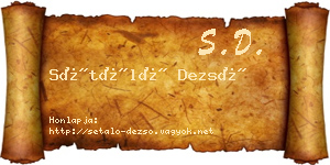 Sétáló Dezső névjegykártya